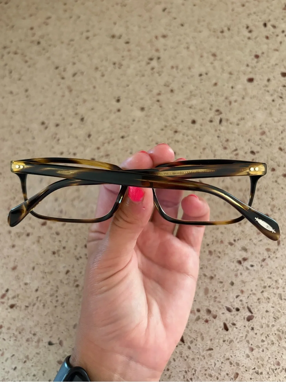 Oliver Peoples Brown Tortoiseshell Temple Arm